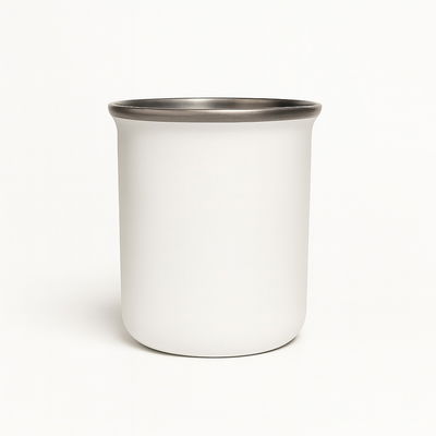 Mate de acero pintado BLANCO microtexturado 