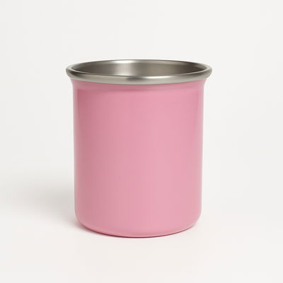 Mate de acero pintado ROSA brillante 