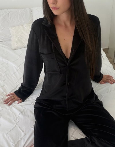 Pijama black plush 