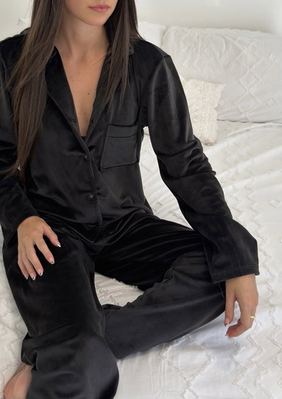 Pijama black plush 