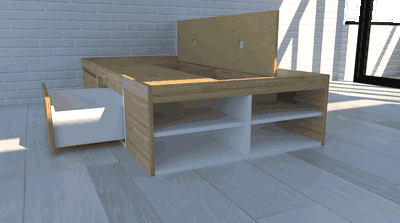 Cama Box Infantil/Juvenil 