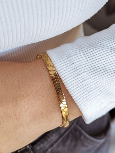 Pulsera Snake Dorada 5mm 