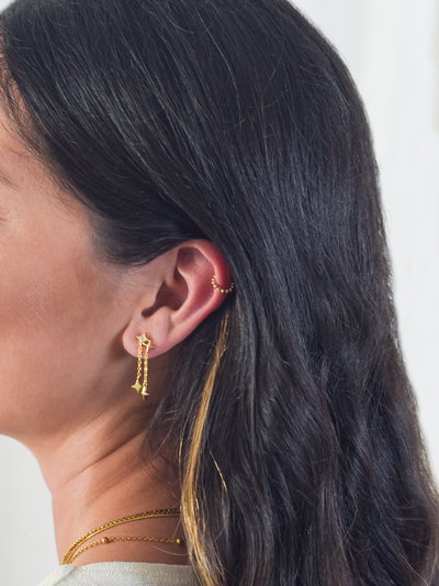 Ear Cuff Dots Gold 