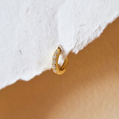 Huggie Shiny Dorada 6mm (unidad)