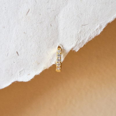 Huggie Shiny Dorada 6mm (unidad)