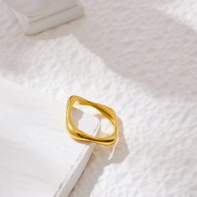 Anillo Square Dorado