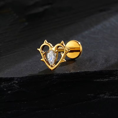 Labret Thorned Titanio Dorado