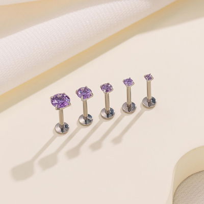 Labret Amatista Titanio