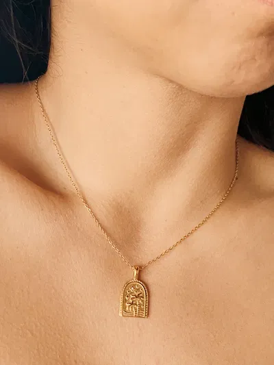 Collar Palmeras Dorado