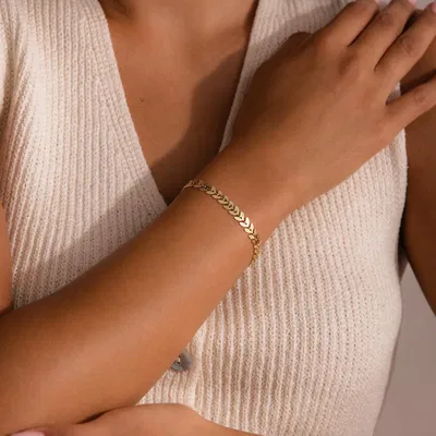 Pulsera Laurel Dorada