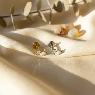 Labret Argent Titanio