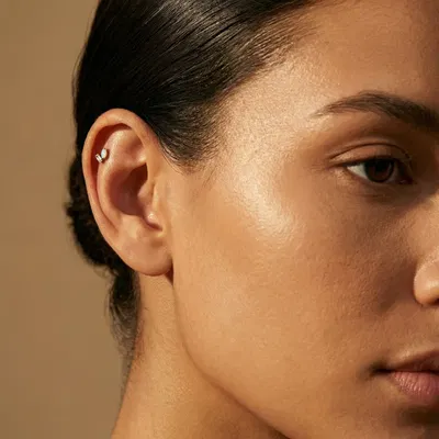 Labret Argent Titanio