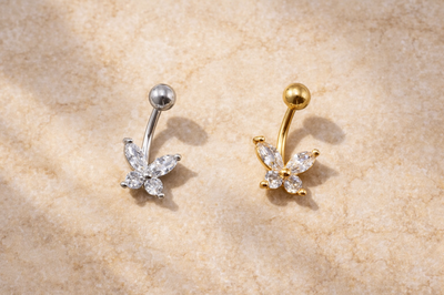 Ombligo Mariposa Titanio