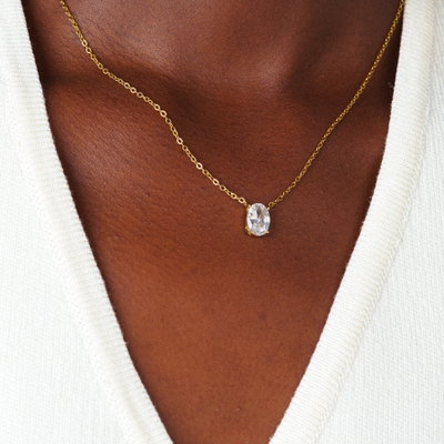 Collar Oval Dorado