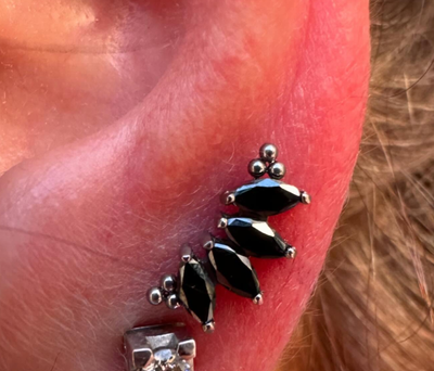 Labret Black Titanio