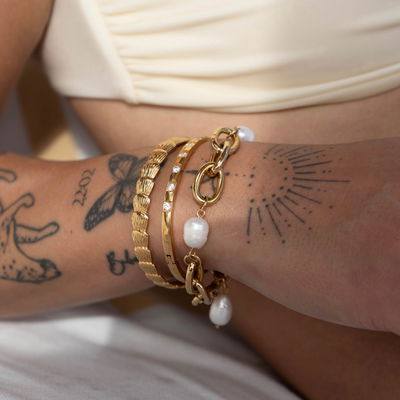 Pulsera Ostras Dorada