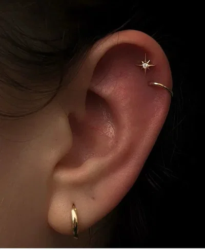Labret Destello Titanio