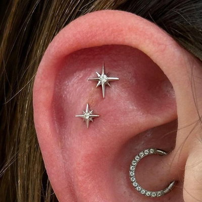 Labret Destello Titanio