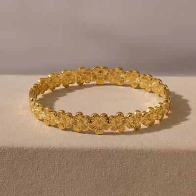 Pulsera Hibiscus Dorada