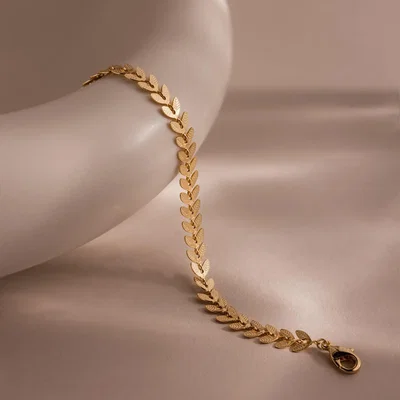 Pulsera Laurel Dorada