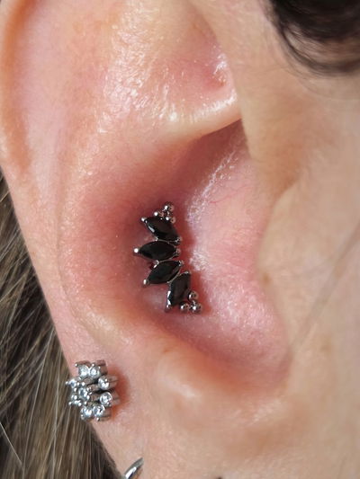 Labret Black Titanio