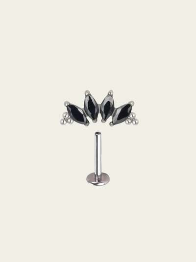 Labret Black Titanio