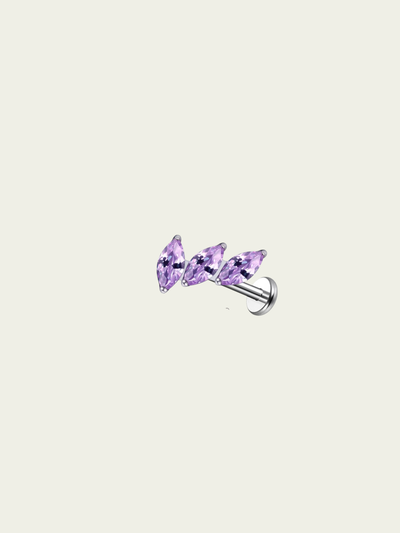 Labret Trio Amethyst Titanio