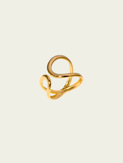 Anillo Curves Dorado