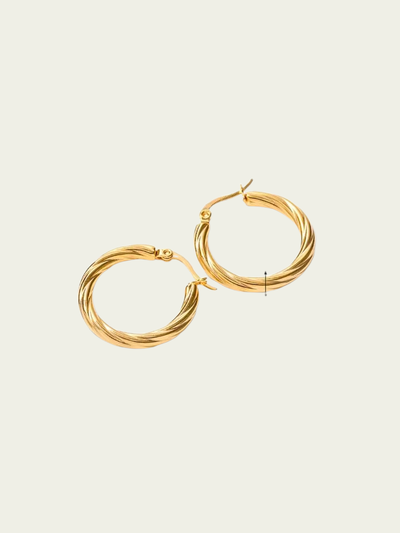 Argollas Twisted Doradas