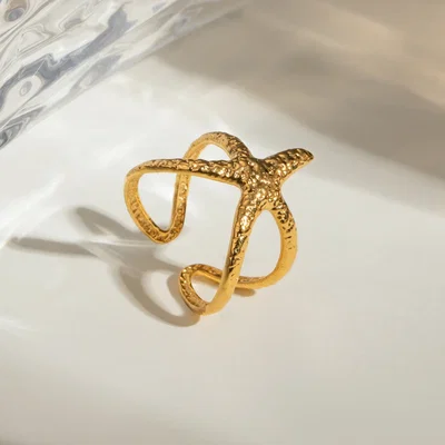 Anillo Starfish Dorado