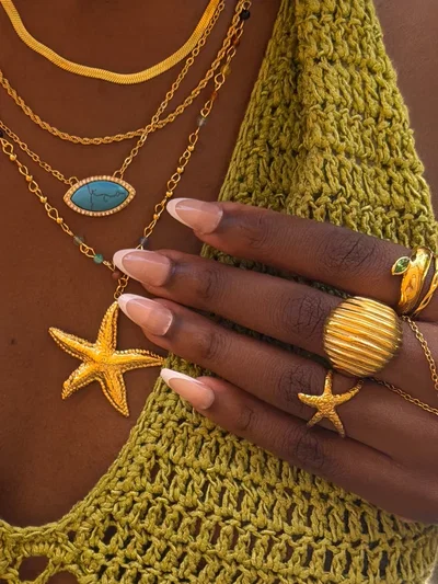 Anillo Starfish Dorado