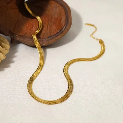 Cadena Snake Dorada