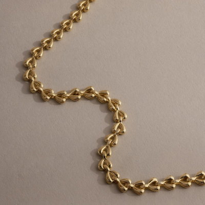 Pulsera Corazones Dorada