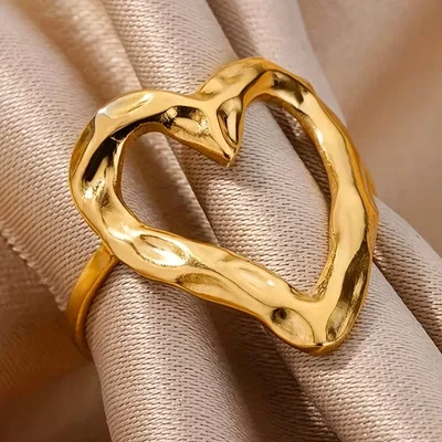 Anillo Corazón Dorado