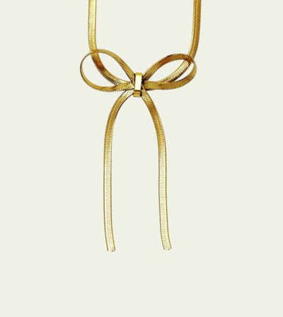 Collar Bow Dorado