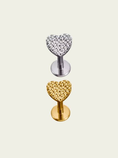 Labret Heart Titanio 
