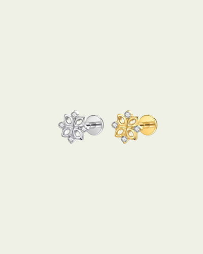 Labret Snowflake Titanio 