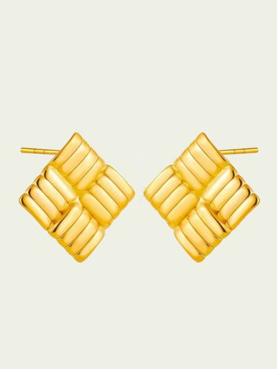 Aros Wafles Dorados
