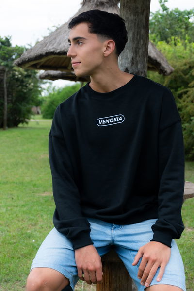 BUZO RUSTICO NEGRO || VNK CLUB UNISEX 
