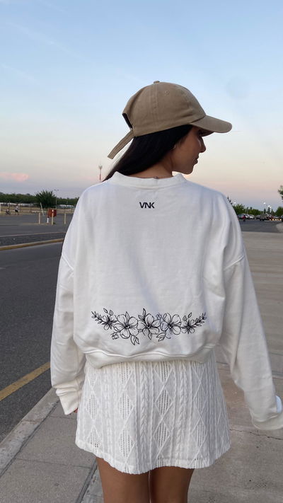 BUZO FLORA OFFWHITE