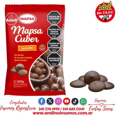 MAPSACUBER CHOCOLATE CON LECHE 500 GRS