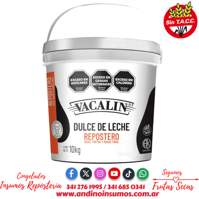 DULCE DE LECHE VACALIN REPOSTERO 10 KG