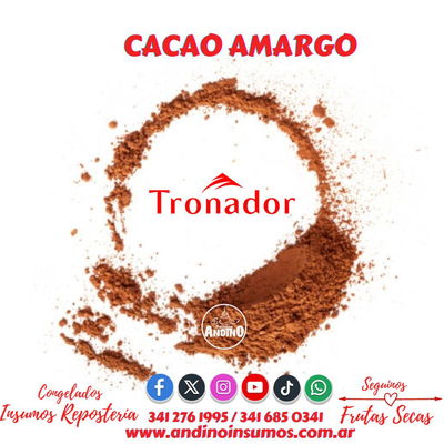 CACAO AMARGO TRONADOR 250 GRS