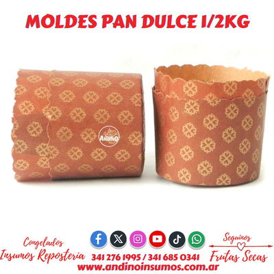 MOLDE PAN DULCE 700 GRS X 10 UN