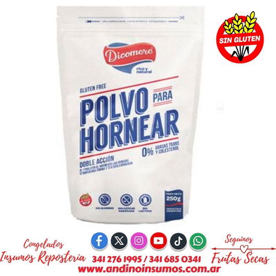 POLVO DE HORNEAR SIN GLUTEN 250 GRS 