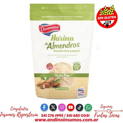 HARINA DE ALMENDRAS SIN GLUTEN 200 GRS 