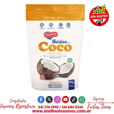 HARINA DE COCO SIN GLUTEN 200 GRS 