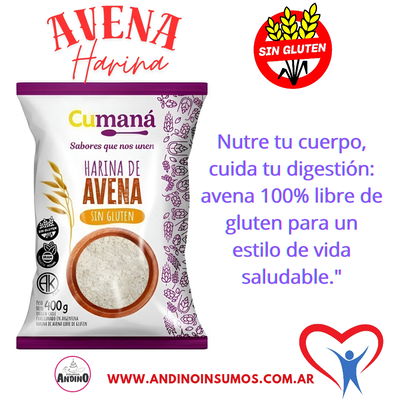 HARINA DE AVENA SIN GLUTEN 400 GRS