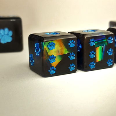 Dados 5D6 Patitas - Space Travel 