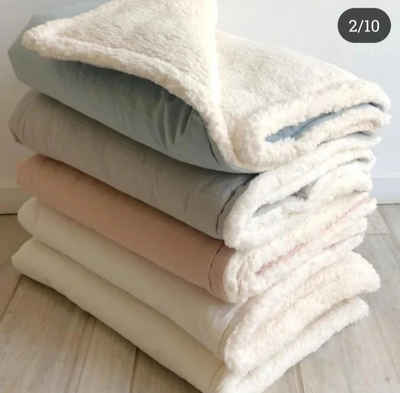 Manta Grande de Tussor | Dolcezza | Lino & Piel de Corderito